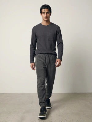 Sinsay - Spodnie polarowe jogger - szary