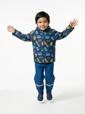 Sinsay - Spodnie przeciwdeszczowe z odblaskowymi elementami - granatowy