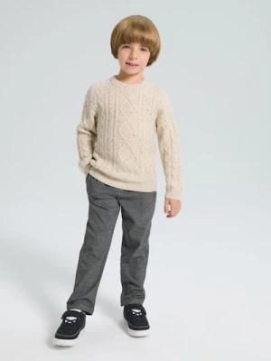 Sinsay - Spodnie pull on z domieszką wiskozy - szary