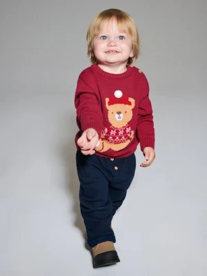 Sinsay - Spodnie regular fit - granatowy