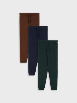 Sinsay - Spodnie slim 3 pack - zielony