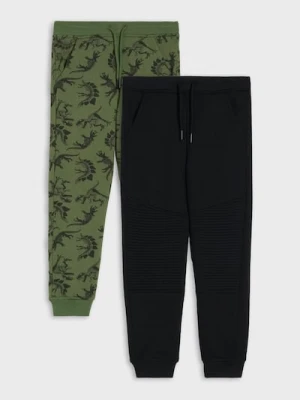 Sinsay - Spodnie slim z motywem dinozaurów 2 pack - czarny