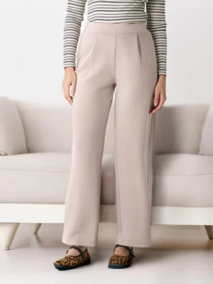 Sinsay - Spodnie soft touch - beżowy