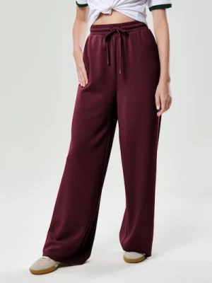 Sinsay - Spodnie soft touch z dodatkiem wiskozy - bordowy