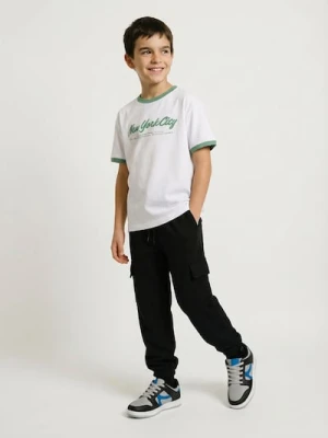 Sinsay - Spodnie straight leg - czarny