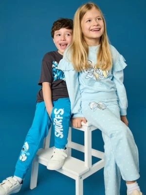 Sinsay - Spodnie The Smurfs - niebieski