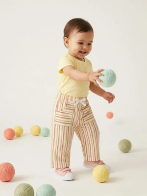 Sinsay - Spodnie tkaninowe w paski - wielobarwny