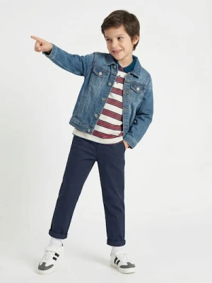 Sinsay - Spodnie typu chinos z elastycznym pasem - granatowy