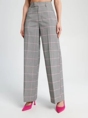 Sinsay - Spodnie w kratę - wielobarwny