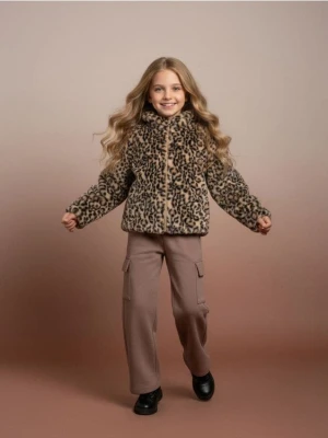 Sinsay - Spodnie wide leg - brązowy