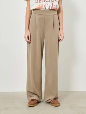 Sinsay - Spodnie wide leg - brązowy