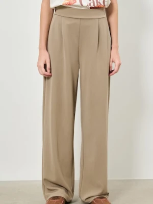 Sinsay - Spodnie wide leg - brązowy