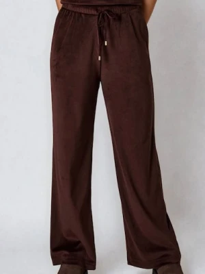 Sinsay - Spodnie wide leg - brązowy