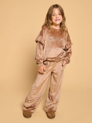 Sinsay - Spodnie wide leg - brązowy
