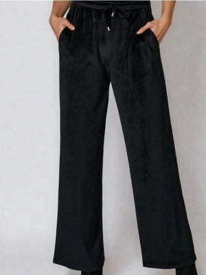 Sinsay - Spodnie wide leg - czarny