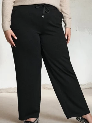 Sinsay - Spodnie wide leg - czarny