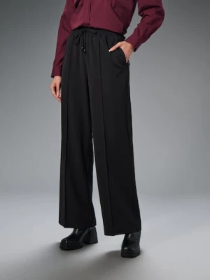 Sinsay - Spodnie wide leg - czarny
