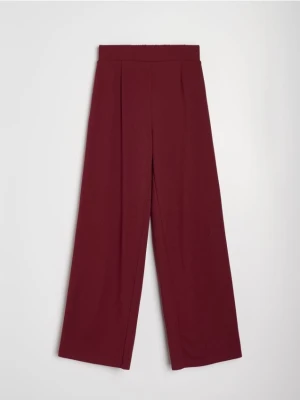 Sinsay - Spodnie wide leg - czerwony