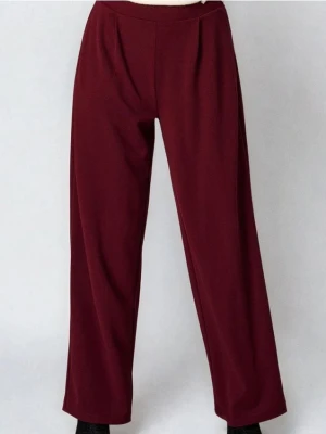 Sinsay - Spodnie wide leg - czerwony