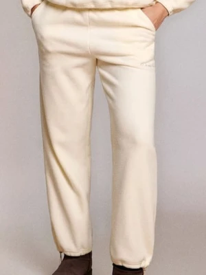 Sinsay - Spodnie wide leg - kremowy