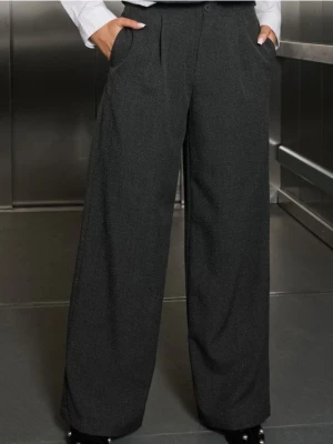 Sinsay - Spodnie wide leg - szary