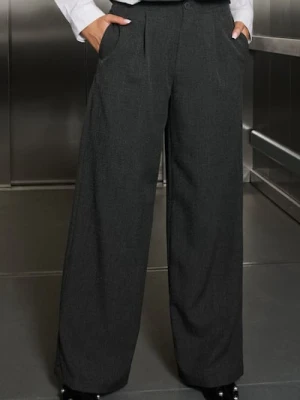 Sinsay - Spodnie wide leg - szary