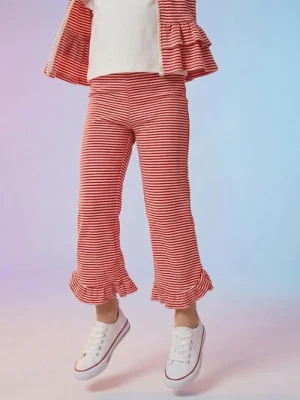 Sinsay - Spodnie wide leg w paski - różowy