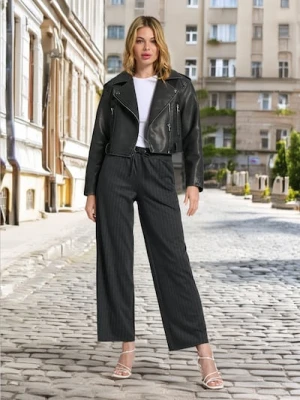 Sinsay - Spodnie wide leg - wielobarwny