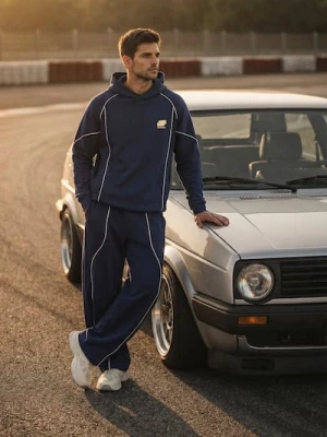 Sinsay - Spodnie wide leg z kontrastową lamówką - szary