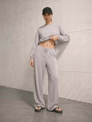 Sinsay - Spodnie wide leg z modalem - szary