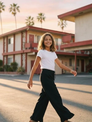 Sinsay - Spodnie wide leg z ozdobnymi falbanami - czarny