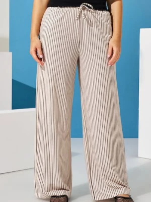 Sinsay - Spodnie wide leg z wiskozą - wielobarwny