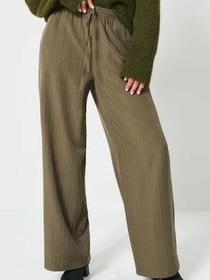 Sinsay - Spodnie wide leg - zielony