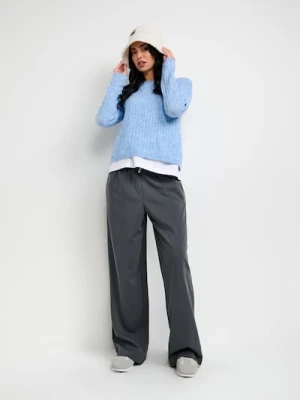 Sinsay - Spodnie z cienkimi lampasami - szary