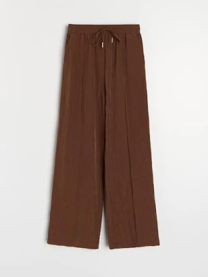 Sinsay - Spodnie z domieszką lnu - brązowy