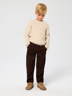 Sinsay - Spodnie z domieszką wiskozy - brązowy