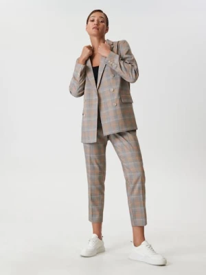 Sinsay - Spodnie z kantem - kremowy