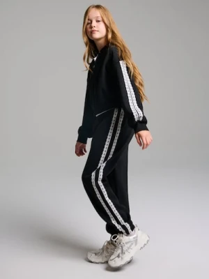 Sinsay - Spodnie z lampasem - czarny