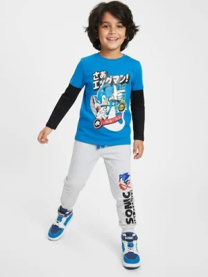 Sinsay - Spodnie z nadrukiem Sonic the Hedgehog - szary