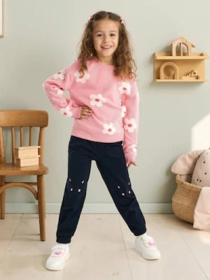 Sinsay - Spodnie z naszywkami - granatowy