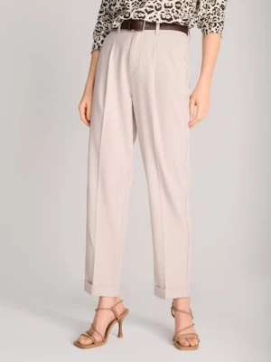 Sinsay - Spodnie z paskiem - kremowy