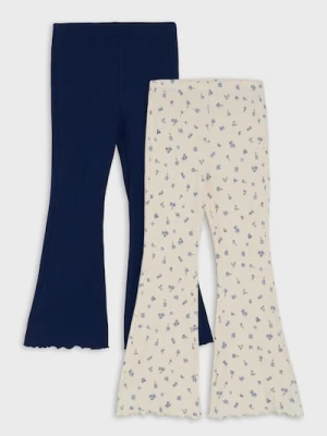 Sinsay - Spodnie z prążkowanej dzianiny 2 pack - wielobarwny