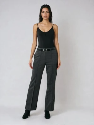 Sinsay - Spodnie z przeszytym kantem - szary