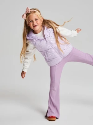 Sinsay - Spodnie z rozszerzaną nogawką - beżowy