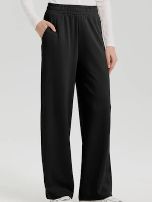 Sinsay - Spodnie z szeroką nogawką - czarny