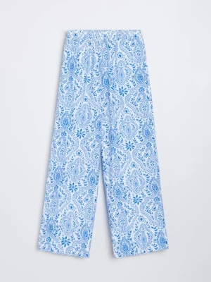 Sinsay - Spodnie z wiskozy o klasycznym wzorze paisley - wielobarwny