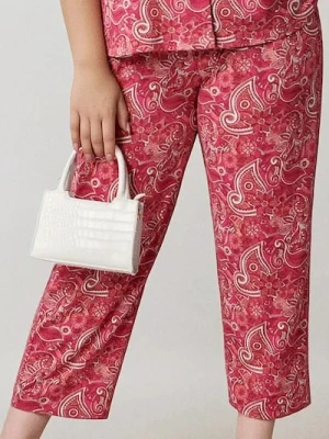 Sinsay - Spodnie ze wzorem Plus Size - różowy