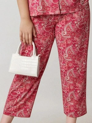Sinsay - Spodnie ze wzorem - różowy