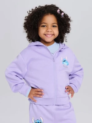 Sinsay - Sportowa bluza hoodie z cienkiej pianki Stitch - fioletowy