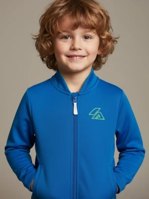 Sinsay - Sportowa bluza ze stójką z odblaskowym nadrukiem Active - niebieski